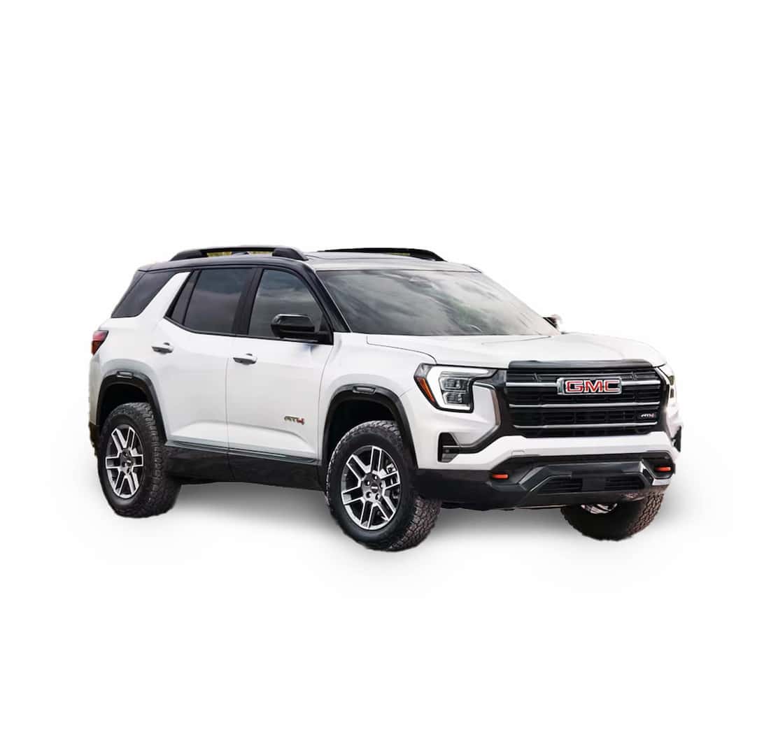 A white Chevrolet Blazer SUV on a plain white background, viewed from the front left side. The vehicle has sleek lines, a distinctive grille, and modern headlights, giving it a sporty appearance.
