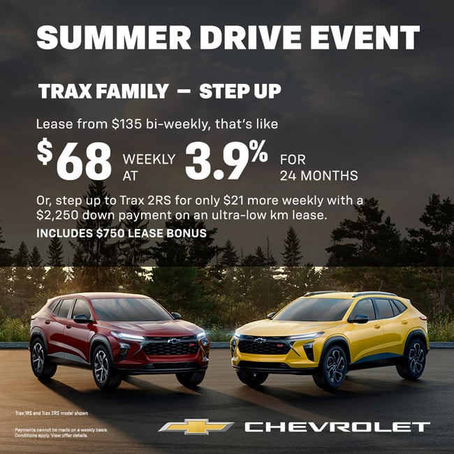 Pre-owned sales event ad featuring vehicles, mountains, and promotional offers, including a $500 bonus and free oil changes.