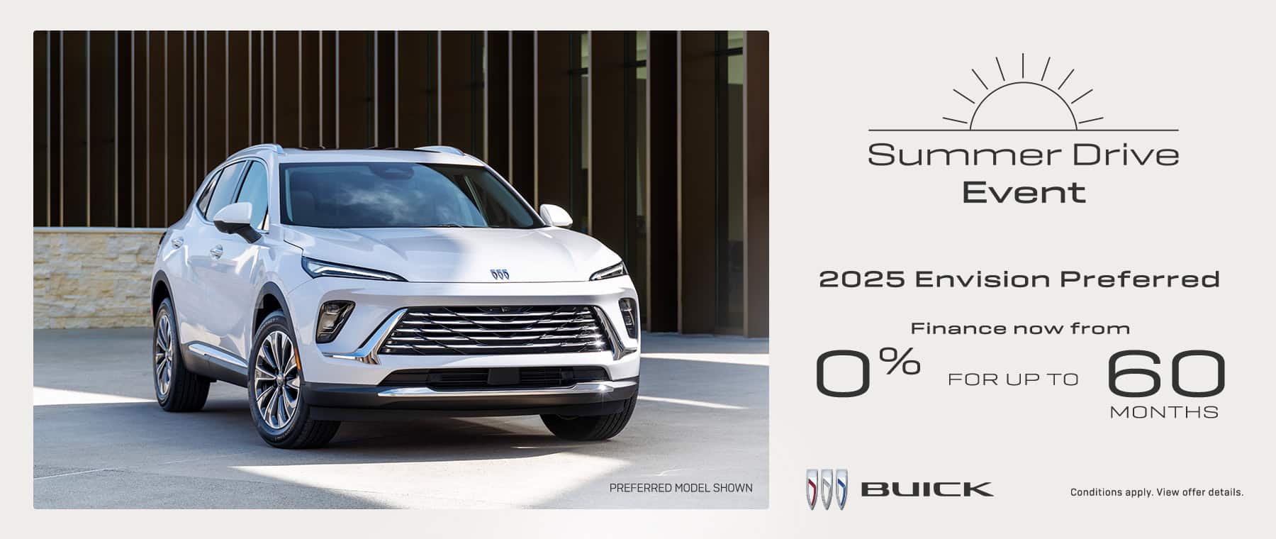 "Unleash Your Summer Adventure" sales event banner with scenic backgrounds and featured vehicles.